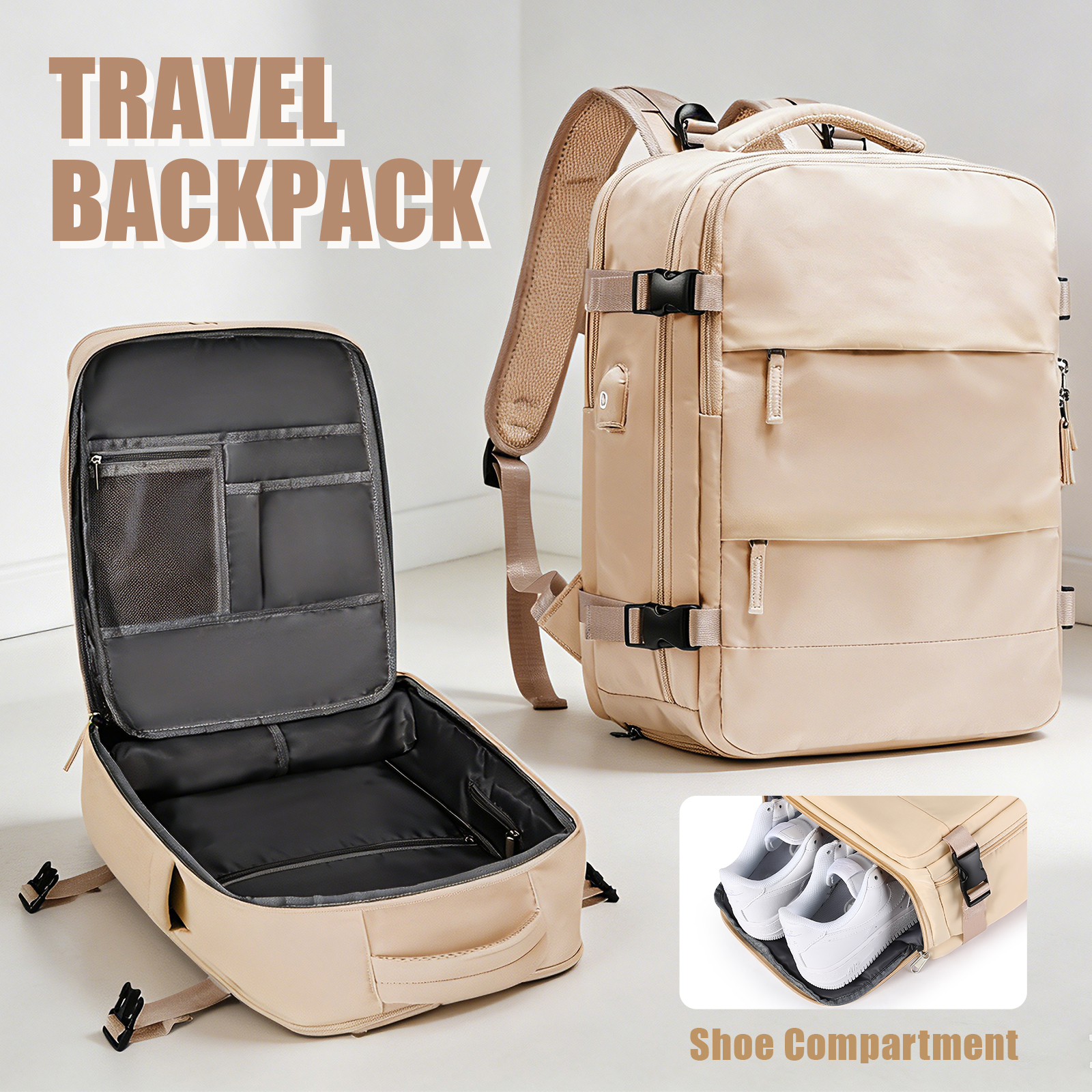 Large Travel Backpack for Men  - đánh giá và giá Men'S Shoes To Women'S